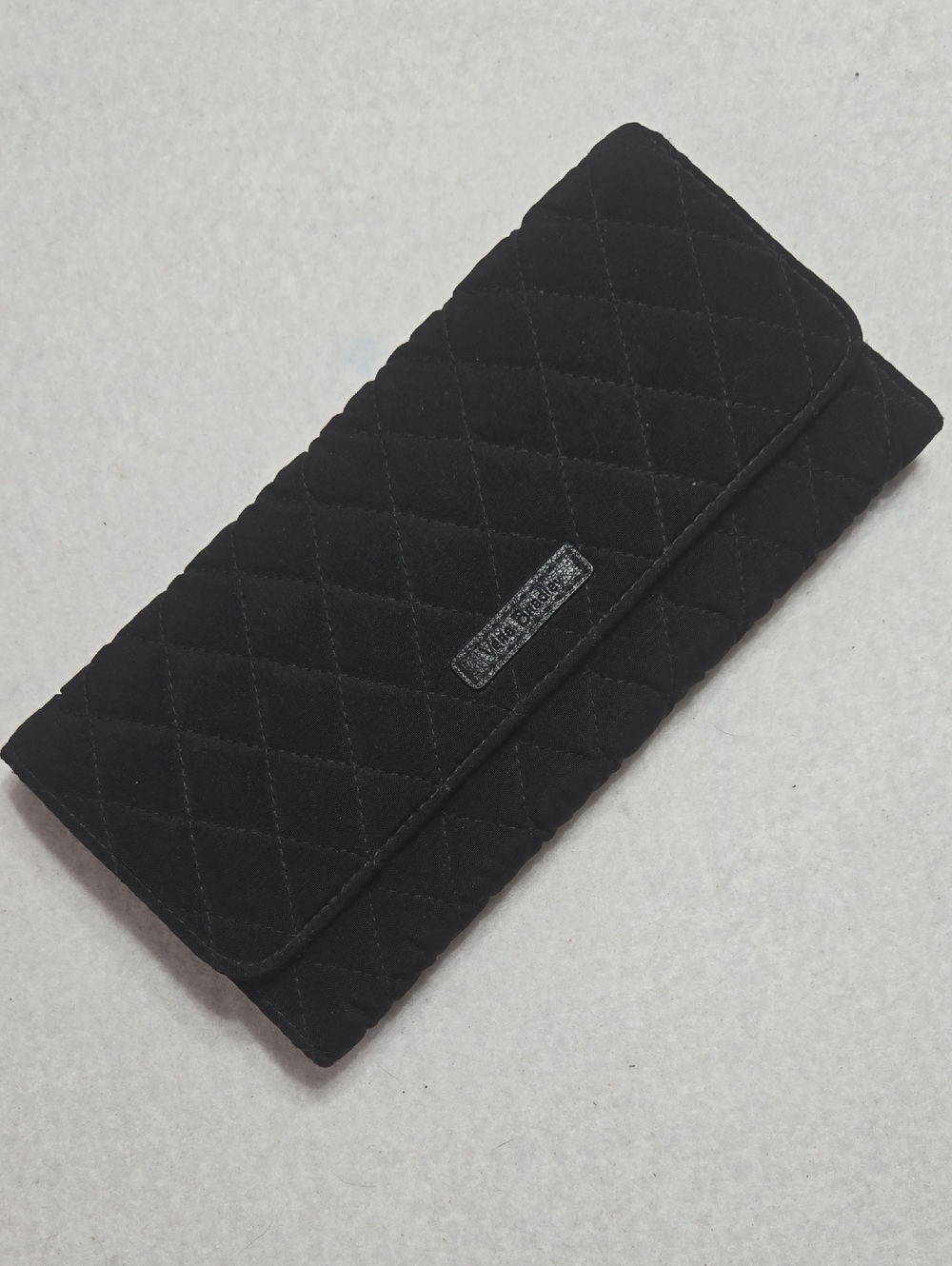 Vera Bradley Classic Black Quilted Card & Key Holder Wallet